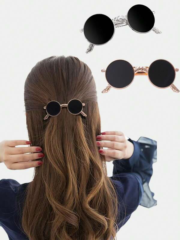 1 Stück witzige simulierte Sonnenbrille Haarspange für Frauen, Party, Outdoor, Haarspange, Haarschmuck, Geschenke, Reisen, Geschenke für Frauen, Haarsachen, Strumpfstopfer