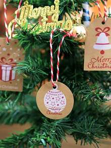 20pcs Assorted Christmas Greeting Cards - Santa Claus & Reindeer Designs, Christmas Gift Tags - Holiday Atmosphere Labels, Suitable For Gifts, Party Decorations And Supplies