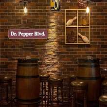 16x4 Inch Dr. Pepper Blvd Metal Wall Art Sign, UV High Definition Printing, Indoor/Outdoor Decorative Plaque, Suitable For Daily And Holiday Decor