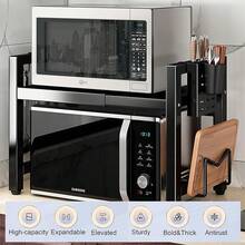 Crockery Cabinet & Kitchen Storage, Storage Racks - 2-tier Microwave Shelf - View 6