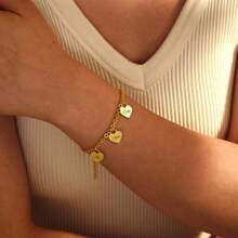 Customized Heart-Shaped Bracelet, Multi-Name Heart-Shaped Bracelet, Engraved Name Bracelet, Initial, Special Date, Memorial Bracelet, Gift For Her