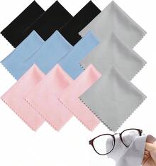 12 PCS Paños de Microfibra para Limpiar Lentes Ideal para Gafas Cámaras iPad  Tabletas Limpieza Eficiente de Pantallas LCD y Cell Phones Lavable y Reutilizable 15 * 15cm - 1 - Ver 3