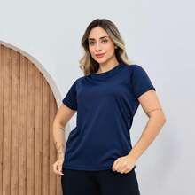 Kit Of 5 Women's Dry Fit T-Shirts For Gym And Fitness Training - Màu Tím - Xem 2