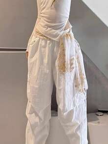 1 件女士肚皮舞亮片臀巾，肚皮舞流苏腰链，亮片腰带，表演腰巾 - 彩色 - 查看 5