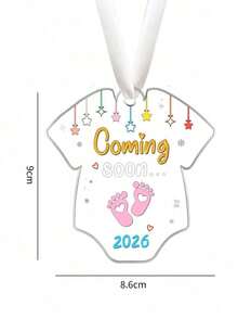 Upcoming 2026 Transparent Acrylic Decoration, Pregnancy Announcement, Gift For New Parents, Christmas Tree Hanging Decor, Gift For Expectant Parents, Baby Shower Gift, Home Decor Party Holiday Decoration - Color - View 11