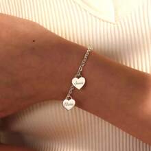 Customized Heart-Shaped Bracelet, Multi-Name Heart-Shaped Bracelet, Engraved Name Bracelet, Initial, Special Date, Memorial Bracelet, Gift For Her