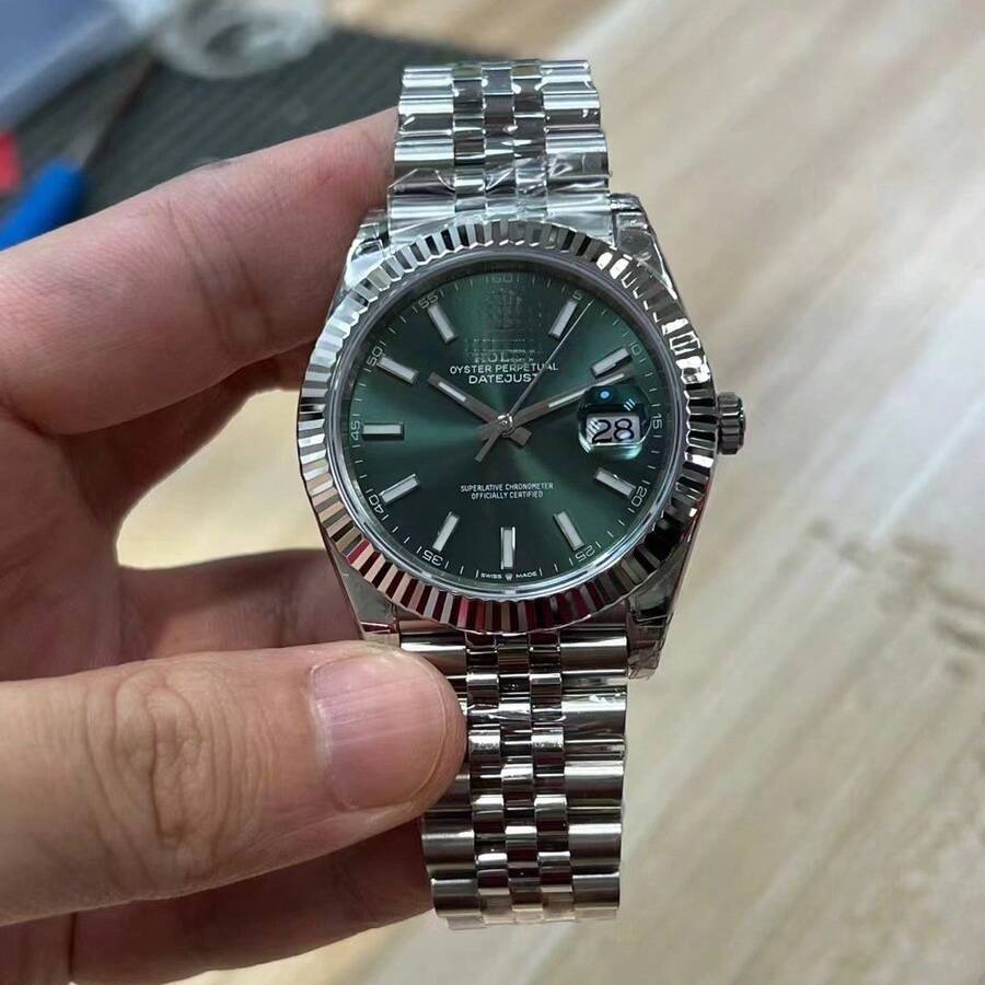 Cross-Border C Factory Mint Green Log Green Radish 41m Gray Dial 2836/3235 Movement Five Yuan Business Men's Mechanical Watch - Style 4 - View 1