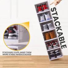 Zapatero con Cubierta, 6 Niveles Armario de Almacenamiento de Zapatos, Cajas de Almacenamiento de Zapatos, Para Almacenar y Guardar los Zapatos, Organizador1 columna - Columna única blanca - Ver 7