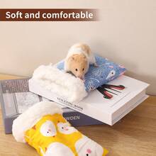 ITANDME Hamster Schlafsack Mini Meerschweinchen Versteck Eichhörnchen Schlafkäfig Rennmaus Bett Kastanien Versteck Hamster Baumwollnest Hamster Bett Hamster Bett Plüschtiere