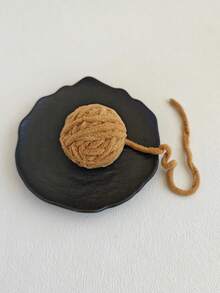 1 قطعة من لوازم الحيوانات الأليفة كرة ملونة منسوجة للقطط للتسلية الذاتية مع جرس، لعبة مضغ جميلة للقطط للعب وتخفيف الملل، لاستخدام الحيوانات الأليفة فقط