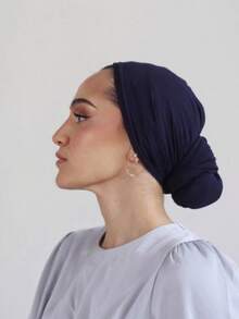 1pc Women's Basic Solid Color Headscarf Hijab, Versatile Styling, Elastic Headband Made Of Soft Comfortable Modal Fabric, Suitable For Daily Wear, Sports, Yoga