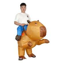 Inflatable Capybara Costume For Adults With Leaf Hat Funny Cartoon Animal Outfit For Halloween Birthday Party Cosplay Show Suit - Nhiều màu - Xem 4