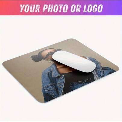 1pc Customized Photo Mouse Pad - Add Your Own Image, Create Unique Office Desk Decor, Perfect For Office, Home And Gaming, Non-Slip Base, High-Resolution Printing, Personalized Gift For Birthday, Holiday And Special Occasions