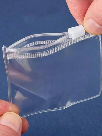 10 قطع أكياس لحبوب الدواء، 3 أحجام صغيرة مزودة بسحاب ذاتي الإغلاق لتخزين المجوهرات والتنظيم أثناء السفر اليومي