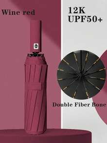 Duży, wiatroodporny automatyczny parasol – średnica 125 cm, wodoodporna i wiatroodporna konstrukcja, odblaskowy pasek bezpieczeństwa, przenośny parasol podróżny z 10 żebrami