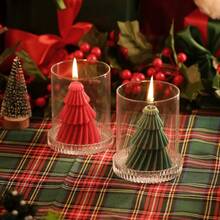 1 pièce Bougie parfumée d'arbre de Noël, décoration de bureau rotative, cadeau, décoration de chambre, cadeaux, décorations de Noël, cadeaux de Noël
