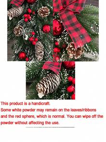 1pc Artificial Christmas Teardrop Swag, 21.6 Inch Christmas Pine Cones Red Berries Swag Decoration, Green Pine Needles Balls Teardrop Swag, For Window Wall Fireplace Decor, Home Outdoor Decor Decor, Room Door Decor,Christmas Decorations, Theme Party Decor Home Decor Room Decor - Multicolor - View 12