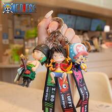 TOEI ANIMATION 1 件海贼王官方授权 2 种款式可选节日钥匙扣盲盒路飞佐罗动感十足的动漫万圣节圣诞节礼物收藏装饰酷炫时尚 3D 设计季节性礼物