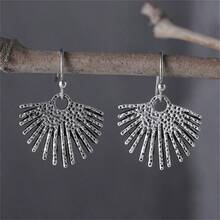 1 Pair Bohemian Creative Sunflower Shaped Pendant Earrings, Minimalist Personalized Party Jewelry Gift For Women