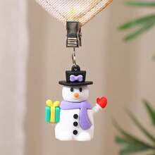 Home Set Of 4 Xmas Snowman Tablecloth Weight Clamps Decoration Xmas Snowman Tablecloth Weight Clamps Pack Of 4{"Color_name":"SnowmanWithGiftsBox"} - 多色14 - 查看 3