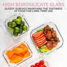 24PCS Glass Food Storage Containers With Lids (12 Containers & 12 Lids), Airtight Meal Prep Containers For Kitchen Organization, Reusable Leak Proof Lunch Boxes, Microwave Oven Freezer Dishwasher Friendly, Multi-Purpose Containers For Family And Home Use
