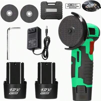 21V 19500 RPM High-Speed ​​Electric Angle Grinder With Battery Charger - Valentine's Day Gift For Husband Or Boyfriend - Home DIY Toolbox