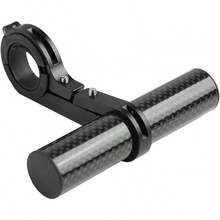 Extensor de manillar de bicicleta VGEBY1, marco de extensión para manillar doble/único para ampliar el espacio del manillar ( 3) - #4 (tubo de fibra de carbono negro de 10 cm) - Ver 9