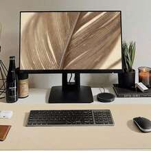 1 件套桌垫，儿童护眼皮革桌垫，防滑餐桌和电脑桌垫，学校用品，返校 - 米黃色 - 查看 3