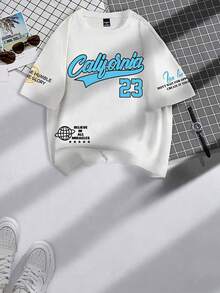 Summer 3D Printed Hip-Hop Casual Sports T-Shirt Short Sleeve And Round Neck - White - View 1