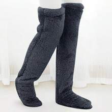Elderly Knee Warmers, Warm Knee Pads For Cold Legs, Long Tube Leg Warmers For Knee Joint Protection, Thick Fleece Leg Warmers For Air-Conditioned Rooms And Sleeping