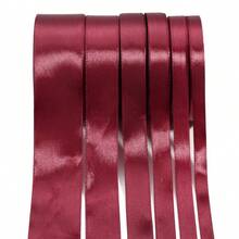25 Yards/Roll Burgundy Satin Ribbon, Solid Shiny Fabric, Suitable For DIY Wedding Invitations, Bridal Bouquets, Gift Wrapping, Party Decorations, Sewing Crafts, Bridal Bouquet Accessories, Wedding Decorations - Burgundy - View 6