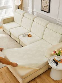 1 buc. Husă de protecție pentru canapea din material textil plusat, husă de pernă pentru canapea din fleece Sherpa cu model de pene în relief, husă de pernă pentru canapea din material textil gros de pluș pentru toamnă/iarnă, potrivită pentru spătarul canapelelor/1/2/3/4/șezlonguri