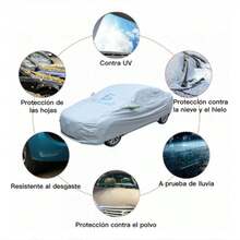 ELE-GATE Funda para Auto  Protector Impermeable Con Reflectantes 4.7m - Gris - Ver 2