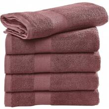 Tiber Bath Towel (Rich Red) - Coffee Brown - View 3