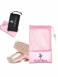 2 件芭蕾舞鞋袋、芭蕾舞鞋收纳袋、抽绳足尖鞋收纳袋、体操/芭蕾舞者抽绳手提包、悬挂式鞋子收纳袋、带网眼和天鹅绒口袋、适用于圣诞旅行和舞蹈课、便携式旅行芭蕾背包、可重复使用的时尚舞蹈包 - 彩色 - 查看 5