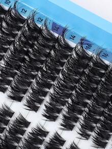 192/216 szt. puszystych kępek rzęs 50D/60D/80D/100D pojedyncze rzęsy grube kępki przedłużanie rzęs rzęsy typu D kępki pojedyncze rzęsy 10-18 mm rzadkie kępki rzęs kępki rzęs, kępki rzęs, pojedyncze rzęsy, rzęsy, sztuczne rzęsy