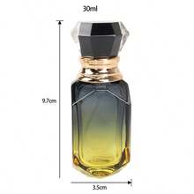 30ML Perfume Spray Bottle Gradient Color High-End Refillable Glass Empty Bottle Luxurious Press - 30ML; Brown-green Gradient; Glass - View 6