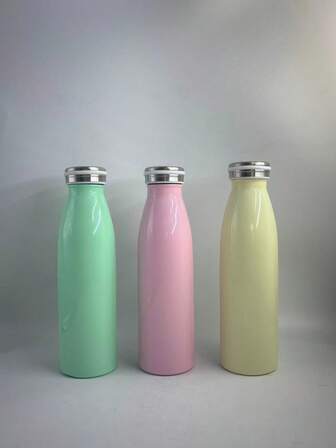 Stainless Steel Insulated Vacuum Milk Bottle, Minimalist & Fresh Design, Portable, Gift
