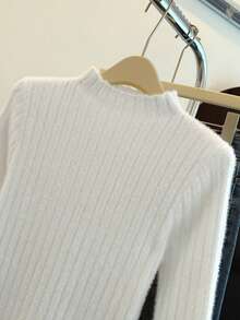 Suéter holgado de punto con aberturas laterales, adecuado para vacaciones, oficina, hogar, uso diario, otoño/invierno