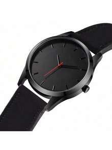 Men's Wristwatch Classic Casual Simple Quartz Watch Large Dial Ultra-Thin Minimalist Sports Watches - 黑色 - 查看 7