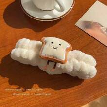 3pcs Cute Bear Headband & Wristband Set, Cartoon Toast Hairband For Washing Face, Hair, Skincare, Room Decor, Home,Skincare Headband,Beauty,Skin Care Products,Spa,Self Care,Skin Care Tools,Face Care,Esthetician Supplies,Skin,Face Wash,Facial