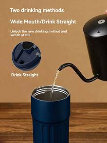 A Stainless Steel Insulated Coffee Cup With A Portable Leak-Proof Design That Keeps Both Hot And Cold. It Is Suitable For Sports And Fitness, Office Work, Outdoor Travel, Home Use, Car Drinks And Other Scenarios. It Is An Ideal Choice For Office Workers, Students And Holiday Gifts. It Is Especially Suitable As A Christmas Gift, A Couple's Water Cup Or A Daily Practical Accessory.