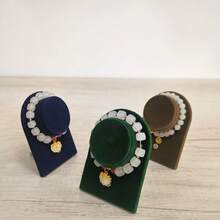 Velvet Jewelry Display Stand, Chinese Retro Style Bracelet Holder, Multi-Color Fashion Jewelry Rack