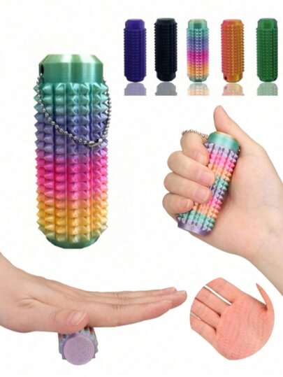 لعبة محايدة، مخففة للقلق، مشتتة للألم بشكل إيجابي، أسطوانة تدليك مطبوعة ثلاثية الأبعاد بتدرج للتخفيف من التوتر، أداة حسية ملموسة مع أشواك نسيجية وفتحات تهوية، تصميم قابل للتعديل لاسترخاء العضلات والتخفيف من التوتر، هدية للأصدقاء للتخفيف من التوتر والاسترخاء الحسي، ديكور عيد الميلاد، هدية عيد الميلاد، هدايا للنساء، ديكور عيد الميلاد، عيد الميلاد.