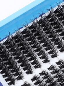 192/216 szt. puszystych kępek rzęs 50D/60D/80D/100D pojedyncze rzęsy grube kępki przedłużanie rzęs rzęsy typu D kępki pojedyncze rzęsy 10-18 mm rzadkie kępki rzęs kępki rzęs, kępki rzęs, pojedyncze rzęsy, rzęsy, sztuczne rzęsy