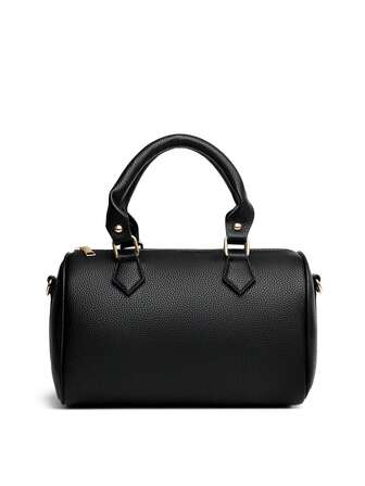 2024 Ny modeklassisk clownväska i enfärgad PU-färg, vattentätt material, bokstavsgrafik, tryck, dekor, kuddeformad väska med dubbla handtag och djurhänge. Lämplig för shopping, kan bäras crossbody. Lämplig för shopping, plånbok, unga kvinnor, studenter, nygifta, tjänstemän. Mycket lämplig för kontor, skola, arbete, affärer, pendling, utomhusaktiviteter, resor och utflykter.