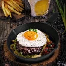 Juego de 3 Sartenes de Hierro Fundido, Cast Iron Skillet con 3 Asas Aisladas, Cacerolas de Hierro Fundido Antiadherentes, para el hogar, la cocina y el camping 6 8 y 10 - 3 piezas - Ver 8