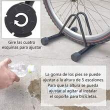 KUEIY Parrilla para Bicicleta, Soporte para Bicicleta Piso, portabicicletas de Carretera, Adecuado para Interiores y Exteriores, estacionamiento en Garaje - 1 - Ver 2