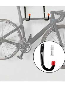 2pcs Multi-Functional Bicycle Iron Hooks, Require Screws For Installation, Suitable For Tool Storage, Shed, Outdoor Use