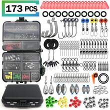 319/246/217/173/113件套钓鱼配件套装，包含钓具盒、鱼钩、珠子、铅坠、旋转环、鱼饵及其他钓鱼装备 - 彩色 - 查看 8